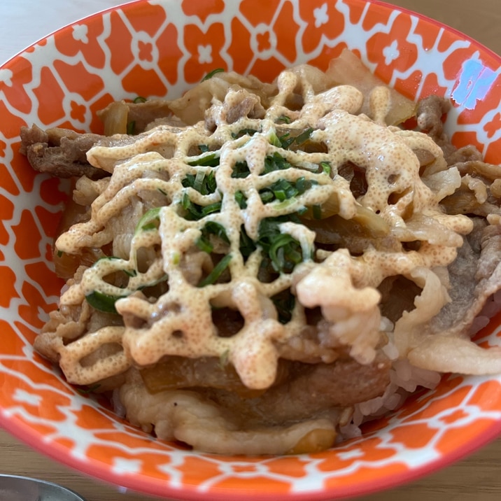 明太マヨ豚丼